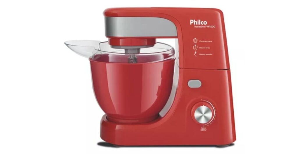 Batedeira Planetária Php500 Turbo Vermelha Philco. Melhor batedeira planetária.